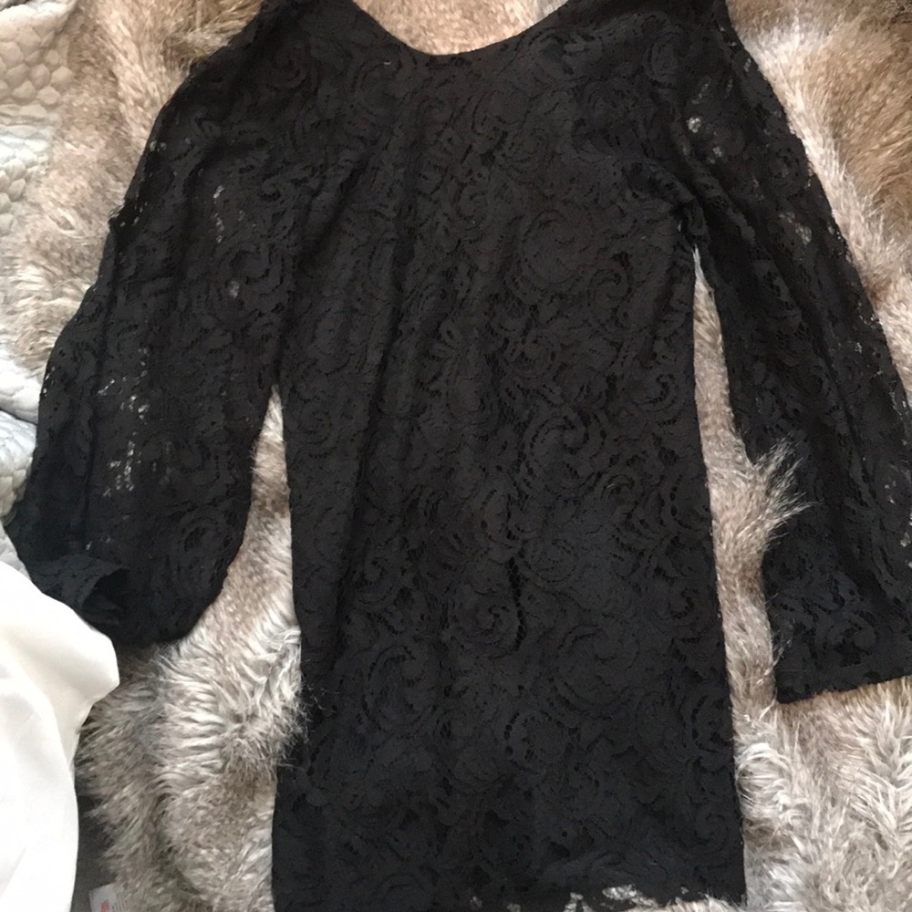 Black lace dress